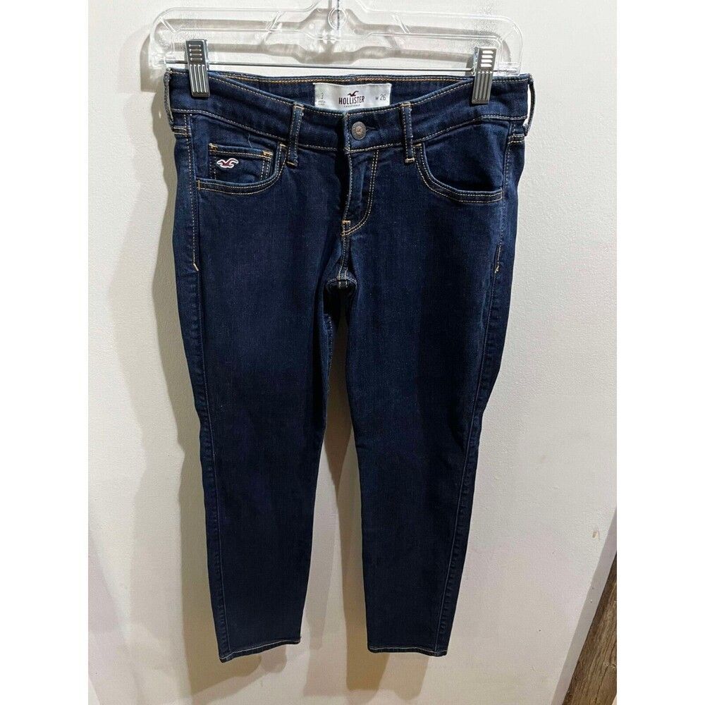 Hollister Jeans Womens Size 3 Blue Straight Low Rise Denim Western Rodeo